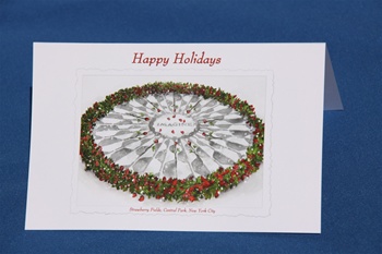 Imagine Strawberry Fields Holiday Card -  Red/Green