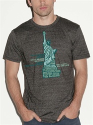 Statue of Liberty - Men's Short Sleeve Crew Neck, Cotton, 3 Color Design