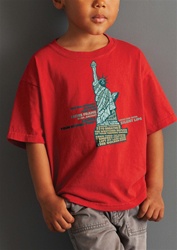 Statue of Liberty Toddler Short Sleeve Cotton T-shirt