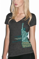 Statue of Liberty - Women's Short Sleeve Deep V-Neck