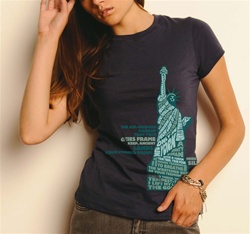 Statue of Liberty - Women's Short Sleeve Crew Neck, 3 Color Design