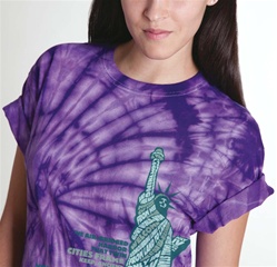 Statue of Liberty - Women's Short Sleeve Tie Dye