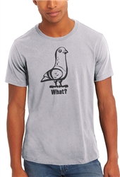 Pigeon with a New York Attitude - 'WHAT?'- Mens Crew Neck Short Sleeve